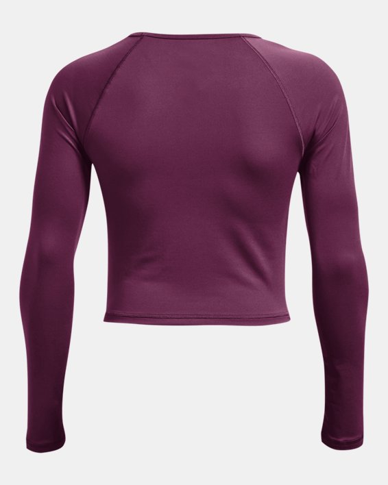 Women's UA RUSH™ Energy Crop Long Sleeve, Purple, pdpMainDesktop image number 5